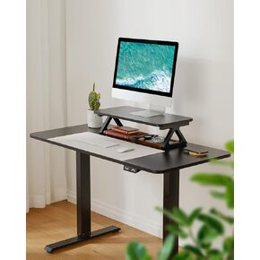 Totnz Electric Standing Desk Height Adjustable Table, Ergonomic Home Office Furniture Black 48inch