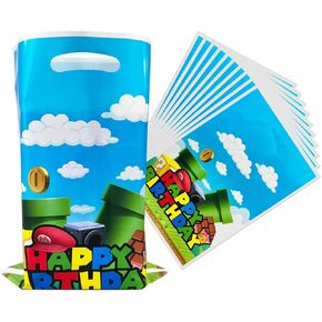 OULUN 30Pcs Super Bros Party Gift Bags,Cartoon Game Party Candy Bags,Girl and Boy Birthday Party Supplies Decorates