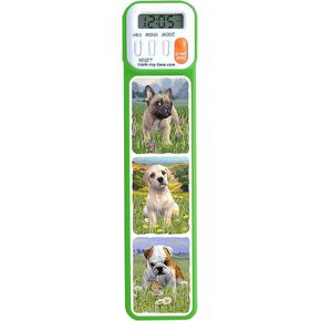 Mark My Time Reading Timer and Bookmark for Kids, Cool Bookmarks and Reading Incentives, Great Christmas Gift & Stocking Stuffer for Book Lovers - Puppies