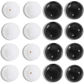 COIRIS 20mm Round Acrylic Beads for Necklace Bracelets, 20pcs Black and White Beads Supplies for Jewelry Making Smooth Spacer Loose Beading for Keychain Making DIY Crafts Making（PJ1001-Ball）