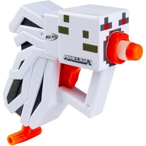 NERF Microshots Minecraft Ghast Mini Blaster ، Minecraft Ghast Mob Design ، يشمل اثنين من السهام الرسمية النخبة ، مقبض فتيلة المنسدلة ، متعدد الألوان