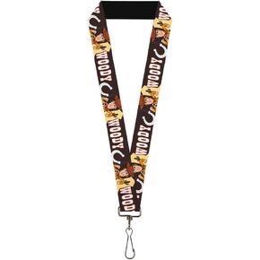 Lanyard Toy Story Woody Running Pose Horseshoe Brown Orange White