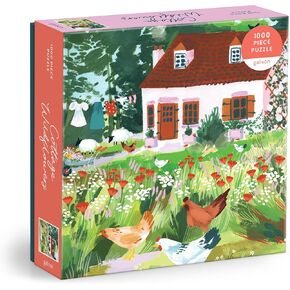 Galison Cottage Wildflowers – 1000 Piece Jigsaw Puzzle Featuring Beautiful Artwork of English Country Living