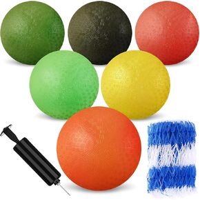 6 Inch Dodgeball Playground Balls Colorful Bouncy Balls Inflatable Kickball Dodgeballs Sports Bouncy Balls for Kids and Adults in Ball Games Gym Yoga School Party Supplies