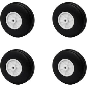 4pcs 2.5 بوصة RC Foam Foam Wheel Light Tyre مع محور البلاستي