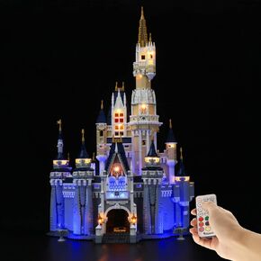 مجموعة إضاءة LED Briksmax لقلعة ديزني - متوافقة مع إصدار Lego 71040 لبنات البناء التي تمت ترقيتها مع التحكم عن بُعد - لا تشمل مجموعة Lego