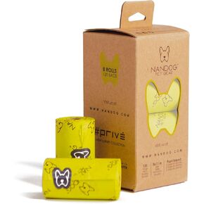 Nandog Pet Gear Certified Compostable Dog Poop Waste Bags Easy Open 100% corn starched based Eco Friendly and Leakproof Dog Waste Bags Easy Open (120)