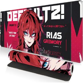 Large Gaming Mouse Pad 31.5 x 11.8 Inches XXL Extended for Mouse and Keyboard Non-Slip and Water Resistant Surface with Anime Cute Girl Design Jinx Ideal for Competitive Gaming League (Red Rias)