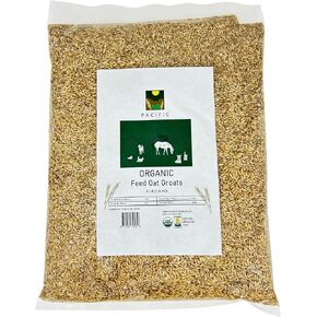 Organic Petfood Organic Feed Oat Groats - Oat Groats for Birds | Rich with Fiber & Minerals | USDA and CCOF Certified | Packed in USA (5 Pound (Pack of 1))