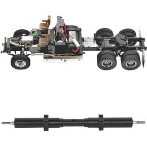 RC Trailer Axle, Solid Metal RC Wheel Axle Non Powered Rear Wheel Axle, 6.6 Inches Upgrade RC Trailer Axle Kit Fit for 1/10 RC Tractor Truck