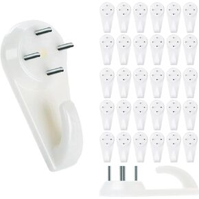 50 PCS Invisible Nail Hangers,Powerful Drywall Picture Hooks to Stucco Without Drilling Cinder Block Wall Hangers Fasteners Traceless Hardwall Hangers with Hook Handrail