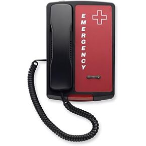 Auto-Dial Emergency Desk/Wall Phone (Black)