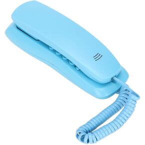 هاتف Pusokei Corded ، هواتف لكبار السن ، هاتف سطح المكتب الجدران على الجدار الهاتفي للفندق مع وظيفة Redial Pause Pause Forms For Office Home ، لا توجد وظائف اليدين (الأزرق)