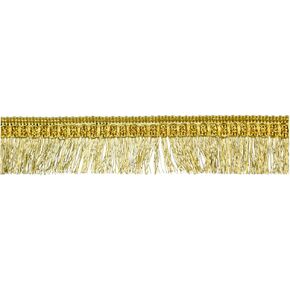 3/4-inch Metallic Fringe Trim 25 Yards, Gold