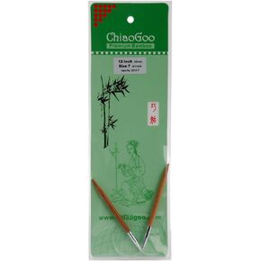 ChiaoGoo Circular 12 inch (30cm) Bamboo Dark Patina Knitting Needle Size US 9 (5.5mm) 2012-9