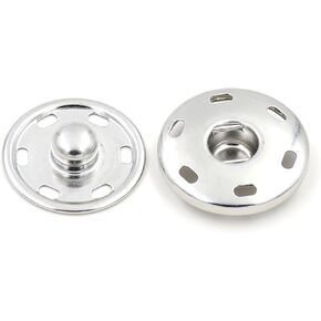 5 Pairs Snaps Sewing Clothes Shirts Top Backle Copper Buttons DIY Accessories (35mm, Silver)