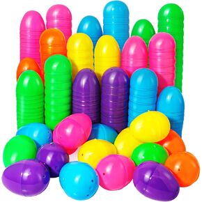 600 Pcs Plastic Easter Eggs,2.35" Bright Colors Easter Eggs for Easter Hunt, Easter Theme Party Decoration, Basket Stuffers Fillers (600)