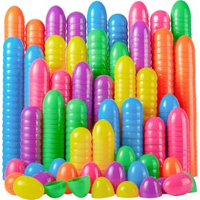 JOYIN 500 PCS 2.3" Easter Eggs, Empty Plastic Eggs Fillable Colorful Bright Eggshell Bulks for Easter Hunt, Filling Treats, Party Favor, Basket Stuffers, Classroom Prize Supplies