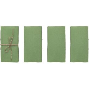 Creative Co-Op Leather Bound Notebooks with Jute Tie, Green, Set of 3