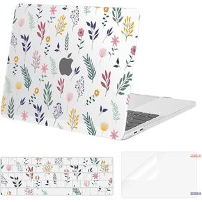 MOSISO Compatible with MacBook Pro 13 inch Case M2 2025, 2024, 2023-2016 A2338 M1 A2251 A2289 A2159 A1989 A1708 A1706, Plastic Hard Shell&Keyboard Cover&Screen Protector, Tropical Colorful Flower