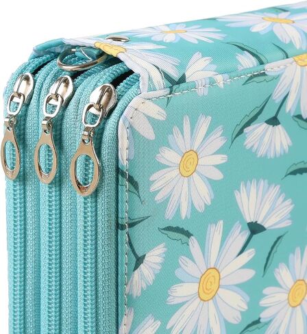 LBXGAP Portable Colored 124 Slots Pencil Case Organizer مع نمط الطباعة للأقلام المائية أو العلامات ، منظم حالة قلم رصاص للفنان in Kuwait