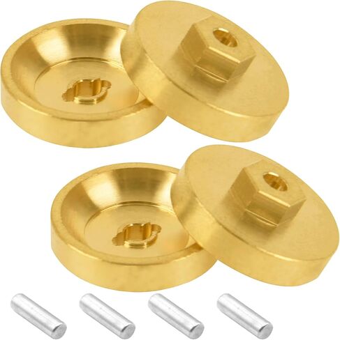 4pcs vgoohobby rc brass whex hex محول 4 ملم الأوزان الموازنة التوازن التوازن مع SCX24 AXI90081 AXI00002 AXI00001 1/24 RC Crawler Car in Kuwait