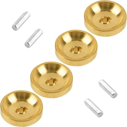 4pcs vgoohobby rc brass whex hex محول 4 ملم الأوزان الموازنة التوازن التوازن مع SCX24 AXI90081 AXI00002 AXI00001 1/24 RC Crawler Car in Kuwait