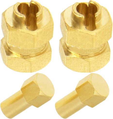 4pcs vgoohobby rc brass whex hex محول 4 ملم الأوزان الموازنة التوازن التوازن مع SCX24 AXI90081 AXI00002 AXI00001 1/24 RC Crawler Car in Kuwait