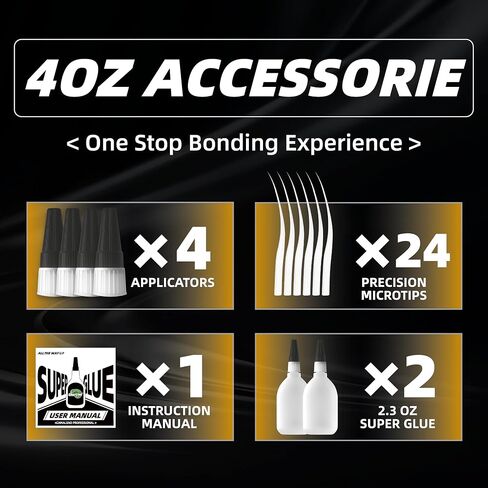 Thick Super Glue, 2.3 oz Super Control Cyanoacrylate (CA) Glue, Extra Caps and Microtips, 2610 PSI High Strength Instant Adhesive for Wood, Metal, Large Gap, Archery Fletching in Saudi Arabia