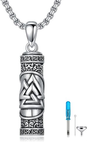 925 Sterling Silver Dragon Phoenix Urn Necklaces for Ashes Cylinder Container Cremation Jewelry Memorial Necklace Jewelry Gifts(with Gift Box) in Saudi Arabia