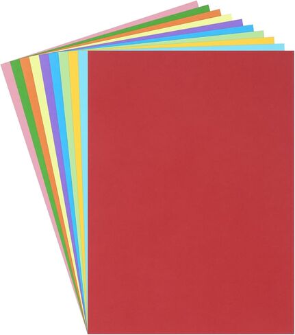 MECCANIXITY 100 Sheets Colored Cardstock, 6" x 8" A5 Cardstock Paper Assorted Colors, 230gsm/85lb Card Stock Paper for DIY Arts, Scrapbooking, Card Making in Saudi Arabia