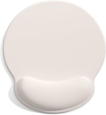 Auhoahsil Ergonomic Mouse Pad with Wrist Rest, Comfortable Silicone Non-Slip Computer Pain Relief Gel Mouse Mat with Wrist Support for Gaming, Work, Office, Women & Men, Cute Pattern, Beige in Saudi Arabia
