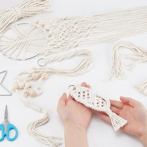 Ifnunly 8 Set DIY Macrame Kit for Beginners STAR DIY Macrame Dream Counter Kit Handmade Macrame Plant Hanger Kit للبالغين Macrame Wall Hanging Tapestry مع تعليمات عيد ميلاد ديكور هدايا in Saudi Arabia
