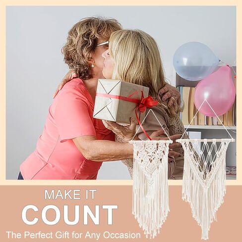 Ifnunly 8 Set DIY Macrame Kit for Beginners STAR DIY Macrame Dream Counter Kit Handmade Macrame Plant Hanger Kit للبالغين Macrame Wall Hanging Tapestry مع تعليمات عيد ميلاد ديكور هدايا in Saudi Arabia