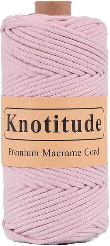 CT-KN-3MM Polycotton 3mm x 97Yards (90M) Macrame Braid Cord Crafts for Decorations Pet Toys Weaving / 33-Pastel Pink in Saudi Arabia