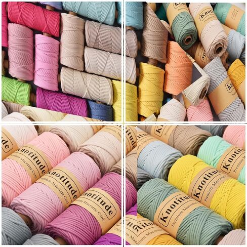 CT-KN-3MM Polycotton 3mm x 97Yards (90M) Macrame Braid Cord Crafts for Decorations Pet Toys Weaving / 33-Pastel Pink in Saudi Arabia