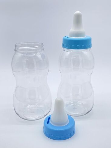 يمكن أن يكون Baby Bottle for Baby Shower أيضًا بنك Piggy Bank Funny Coin Bank PVC PVC Piggy Bank للأطفال الصغار الصغار (مقاس 28.2 × 10.5 × 10.5 سم) 1340 مل × 2PCS (الأزرق) in Saudi Arabia