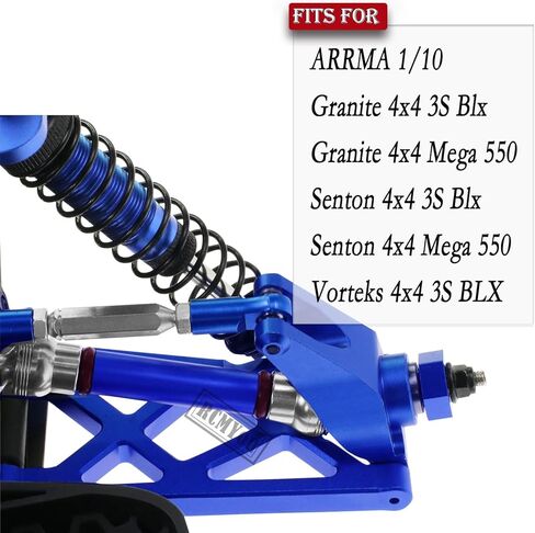 ترقيات جزء ل 1/10 Arrma Vorteks/Granite/Senton 4x4 3S BLX & MEGA 550 ، عمود محرك خلفي أمامي ، ذراع التعليق الخلفي الأمامي وكتل التوجيه كتل Caster Caster CANCER in Kuwait