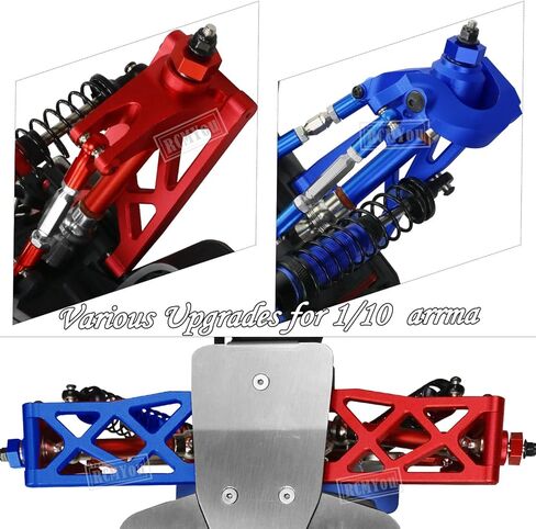 ترقيات جزء ل 1/10 Arrma Vorteks/Granite/Senton 4x4 3S BLX & MEGA 550 ، عمود محرك خلفي أمامي ، ذراع التعليق الخلفي الأمامي وكتل التوجيه كتل Caster Caster CANCER in Kuwait