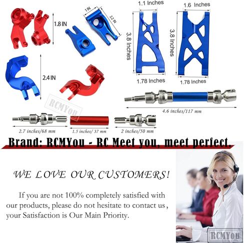 ترقيات جزء ل 1/10 Arrma Vorteks/Granite/Senton 4x4 3S BLX & MEGA 550 ، عمود محرك خلفي أمامي ، ذراع التعليق الخلفي الأمامي وكتل التوجيه كتل Caster Caster CANCER in Kuwait