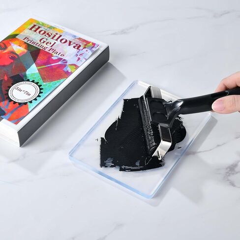Reusable Gel Printing Plate - 5" X 7" Gel Plate with Press Rubber，No Aging and Bubbling Gel Printing Plate, Printmaking for Card Making, Arts and Crafts, Scrapbooking and Journaling in Saudi Arabia