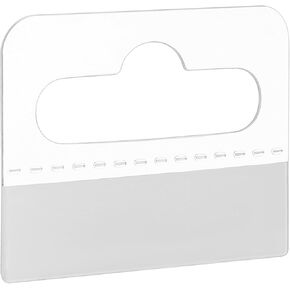 400 PCS Clear Hang Tabs, Thicken Sticky Hanging Tabs Slot Hole Self, Adhesive Plastic Hang Tags for Hanging Retail Display(1.8x1.6inch)