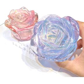 3D Rose Shape Jar Silicone Mold – Jar Molds for Epoxy Resin with Lid – Elegant Flower Storage Box for Resin, Candle Jars, Jewelry, and DIY Home Décor