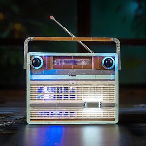 إضاءة LED متوافقة مع LEGO Retro Radio 10334 ، مجموعة الضوء المتوافقة مع LEGO 10334 ، مع إعطاء الضوء للنموذج ، ولم يتضمن مجموعة النموذج （الإصدار القياسي）