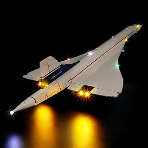 BrickSoul Led Light Kit for Lego Concorde Building Set, Compatible with 10318 Lego Light Kit, Light Up Legos Concorde Plane - NO Lego Blocks Set (Classic Version)