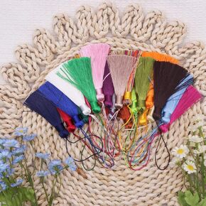 FZBNSRKO 50 Pcs Tassels for Earring Jewelry Making Bookmark Tassels for Crafts,Mult-Colour Tassels for Jewelry Making Crafts DIY Earring Bookmark Supplies(Mixed Color)
