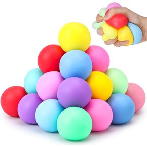 Lovestown 20pcs كرات الإجهاد بالجملة ، كرات الإجهاد البطيئة البطيئة في كرات التململ الحسية تضغط على كرات القلق كرة تخفيف الإجهاد للرياضيين ممارسة الأصابع