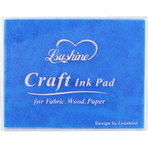 Lsushine Craft Ink Pad Stamps, DIY for Paper, Scrapbooking, Wood Fabric,Finger Ink Pads for Kids(Light Blue)