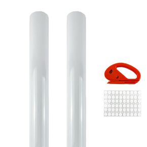 21.65" x 720" Clear Vinyl Anti-Cat Scratch Tape, Furniture Protector with Paper Cutter and Adhesive Dots (2 Rolls, 21.65" x 360" per Roll)