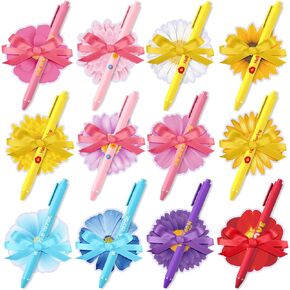 Pasimy 24 Set Flower Sticky Notes and Pens Set Spring Themed Flower Gifts Mini Floral Notepads Bulk Ballpoint Pens Spring Theme Party Favors for Women Adults(Colorful,Spring)
